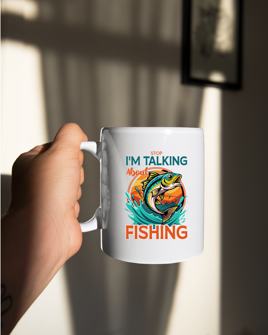 Fishing Sweatshirt, "I'm Talking About Fishing" Graphic Crewneck, Funny Angler Shirt, Outdoor Adventure Pullover, Fisherman Gift, Relaxing Hobby