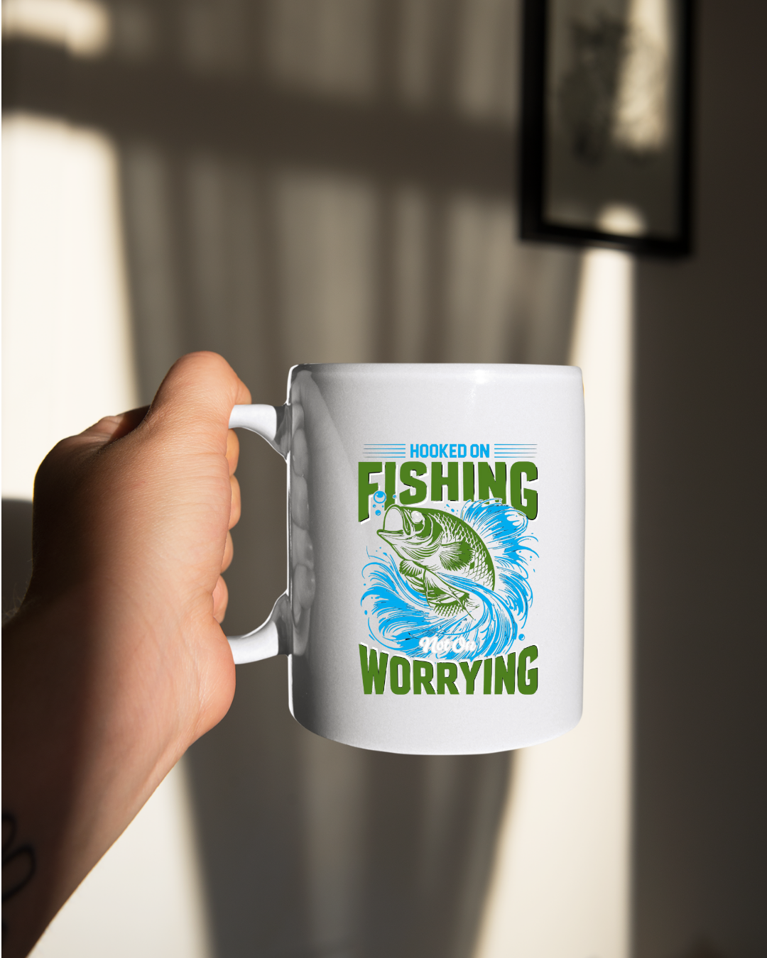 Fishing Not Worrying Crewneck Sweatshirt, Funny Angler Shirt, Relaxing Hobby Pullover, Outdoor Adventure Gift, Fisherman Graphic Tee