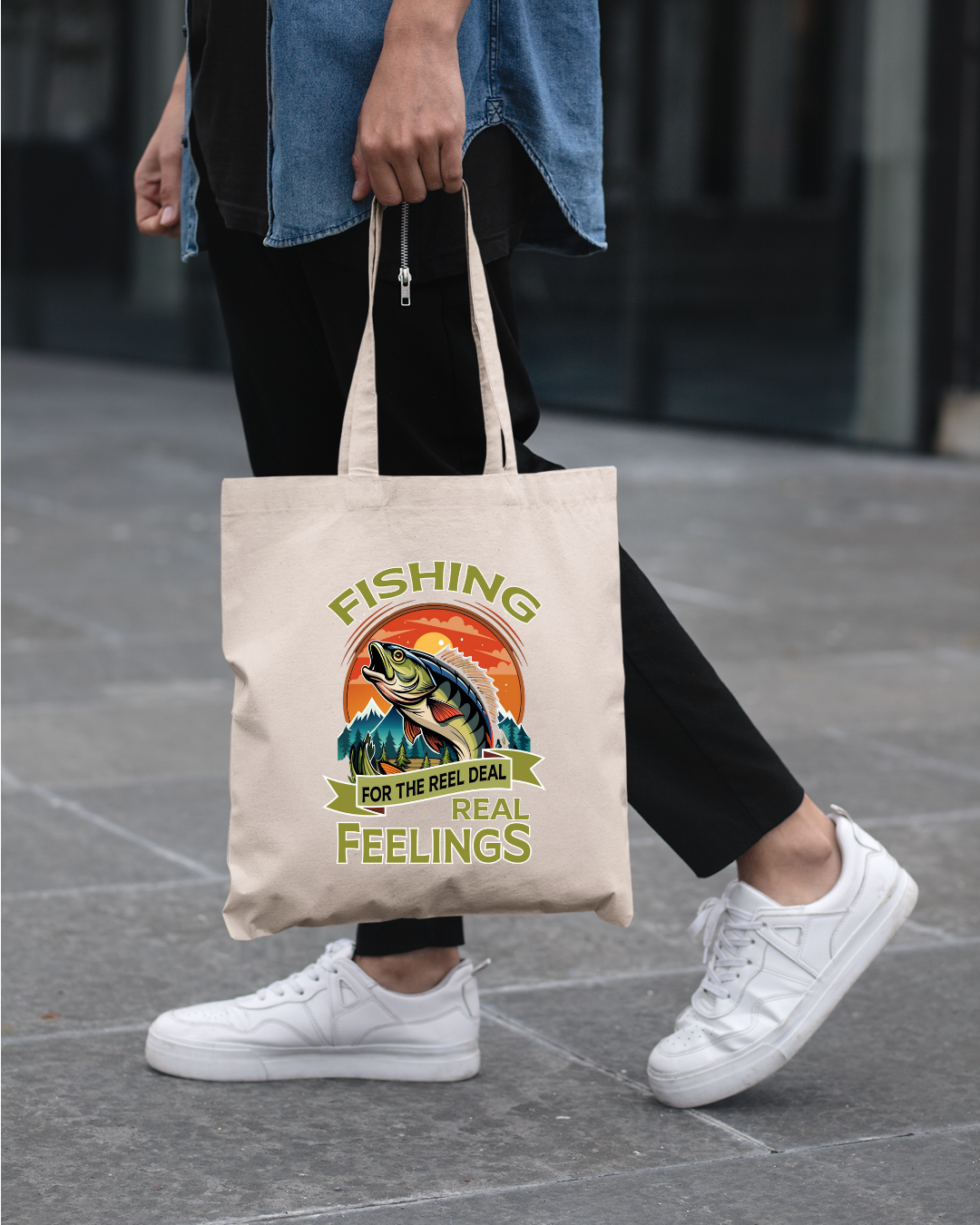 Fishing Crewneck Sweatshirt, "Fishing for the Real Feelings" Retro Trout Design, Angler Gift, Outdoor Adventure Pullover, Fisherman Shirt