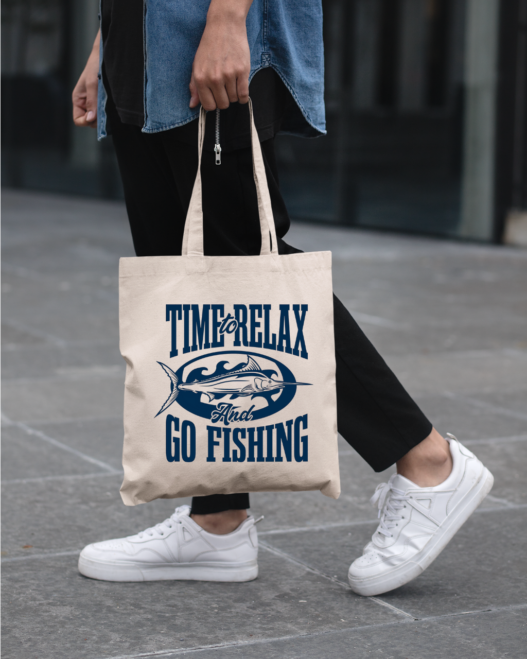 Fishing Crewneck Sweatshirt, "Time to Relax and Go Fishing" Graphic, Funny Angler Pullover, Outdoor Adventure Shirt, Fisherman Gift Tee