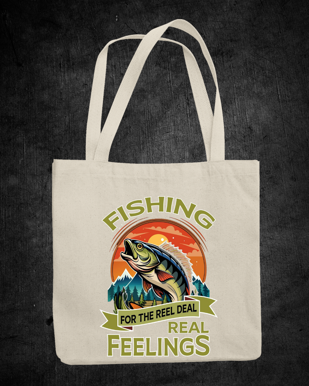 Fishing Crewneck Sweatshirt, "Fishing for the Real Feelings" Retro Trout Design, Angler Gift, Outdoor Adventure Pullover, Fisherman Shirt