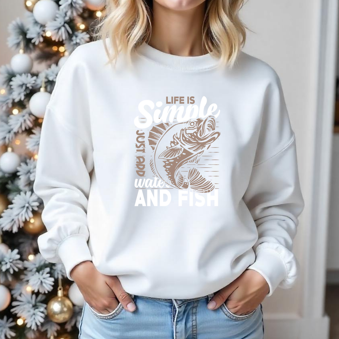 Life Is Just A Hoop Sweatshirt, Vintage Fish Graphic Crewneck, Funny Fishing Shirt, Angler Gift, Outdoor Adventure Pullover, Cozy Tee