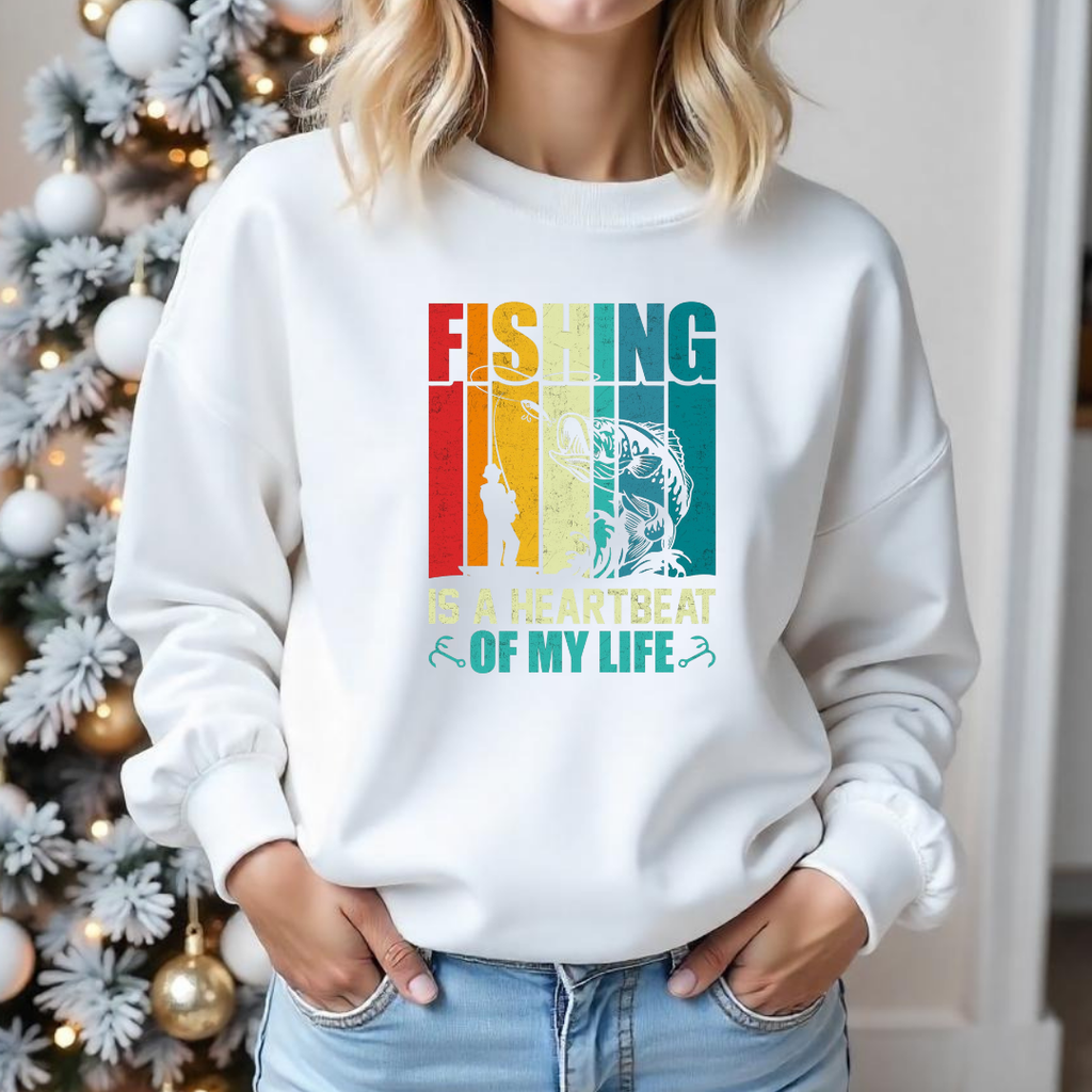 Fishing Is a Beautiful Part of My Life Crewneck Sweatshirt, Angler Graphic Pullover, Outdoor Adventure Shirt, Fisherman Gift, Cozy Tee