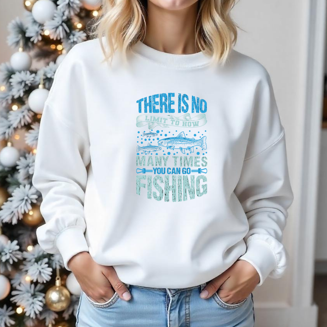 Fishing Crewneck Sweatshirt, Funny Fishing Quote, Go Fishing Graphic, Outdoor Adventure Shirt, Angler Gift, Relaxing Hobby Apparel