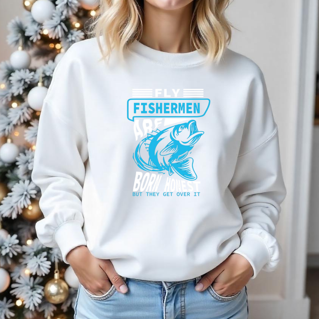 Fishermen Bass Crewneck Sweatshirt, Vintage Blue Fishing Graphic, Retro Angler Pullover, Outdoor Adventure Shirt, Fisherman Gift Tee