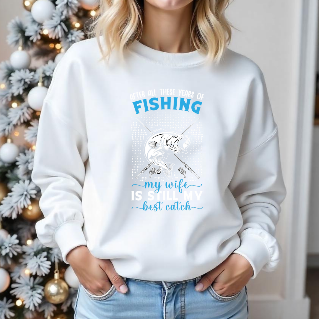 Fishing Crewneck Sweatshirt, "Fishing Is My Only Bad Habit" Graphic, Funny Angler Pullover, Outdoor Adventure Shirt, Fisherman Gift Tee