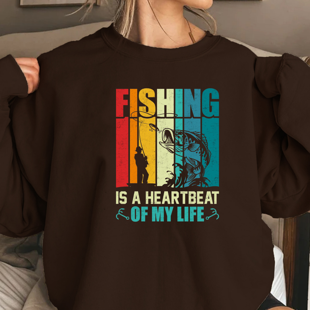 Fishing Is a Beautiful Part of My Life Crewneck Sweatshirt, Angler Graphic Pullover, Outdoor Adventure Shirt, Fisherman Gift, Cozy Tee