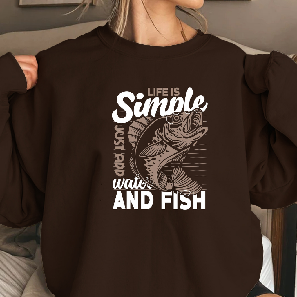 Life Is Just A Hoop Sweatshirt, Vintage Fish Graphic Crewneck, Funny Fishing Shirt, Angler Gift, Outdoor Adventure Pullover, Cozy Tee