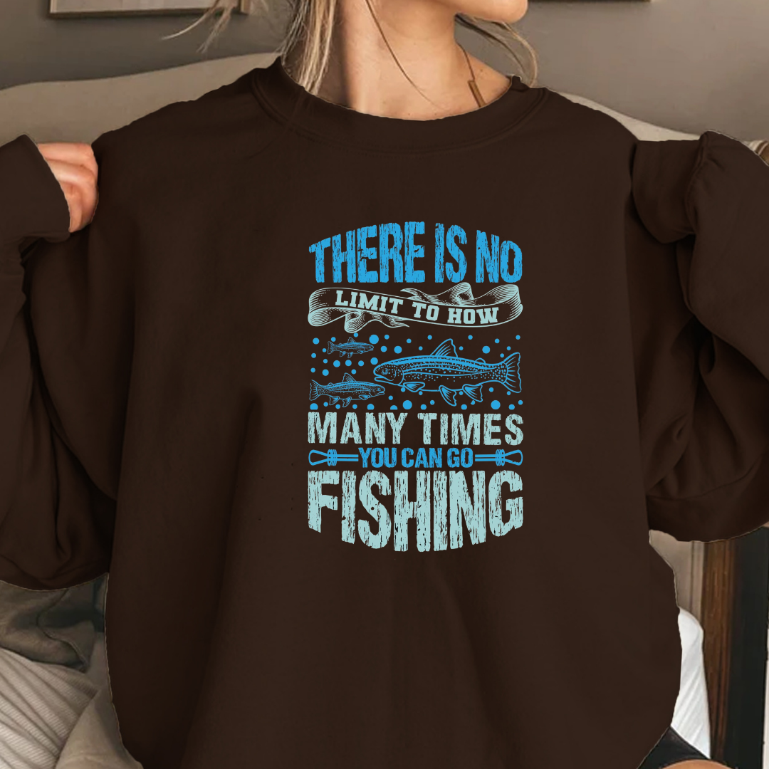 Fishing Crewneck Sweatshirt, Funny Fishing Quote, Go Fishing Graphic, Outdoor Adventure Shirt, Angler Gift, Relaxing Hobby Apparel