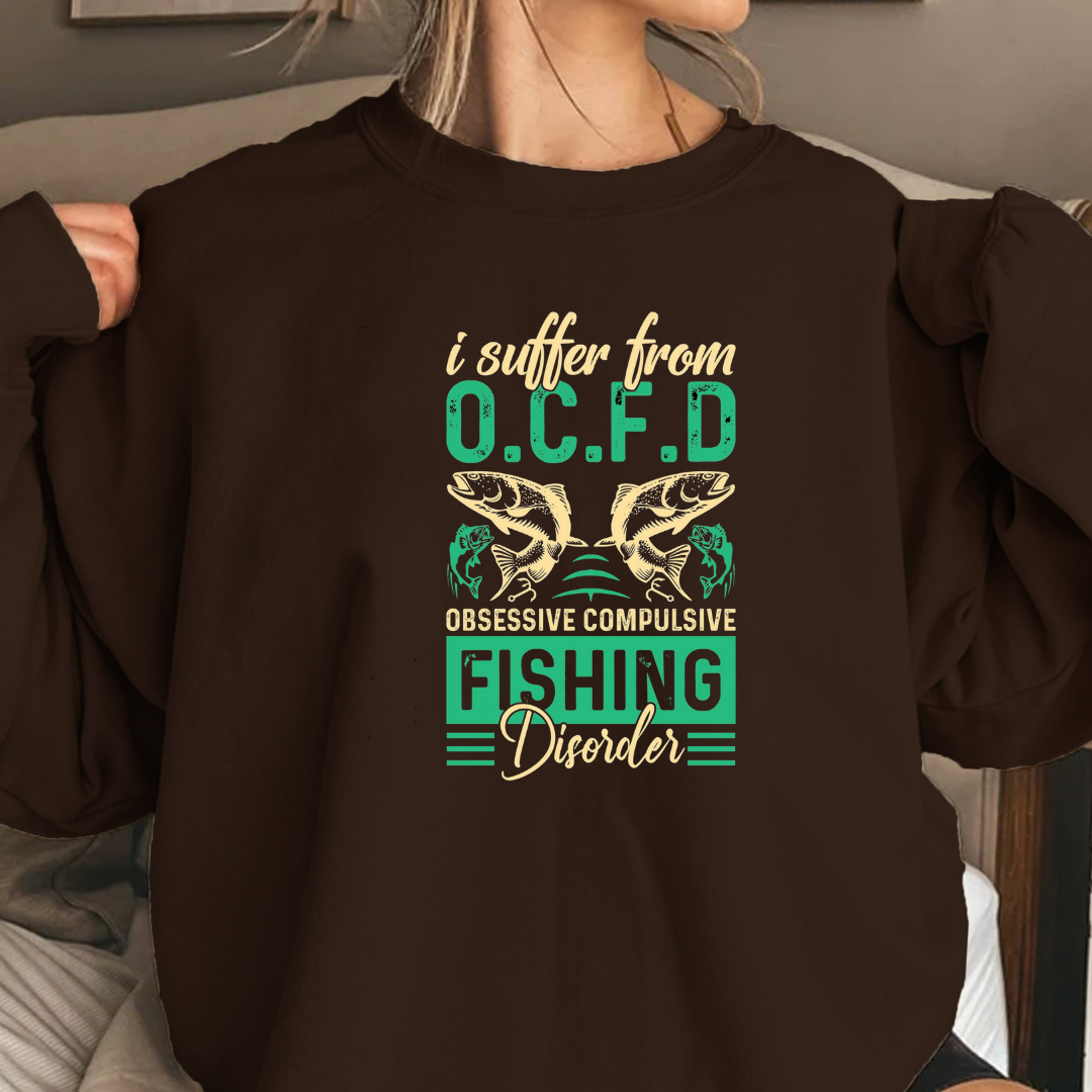 Fishing Crewneck Sweatshirt – O.C.F.D. Coastal Fishing Graphic