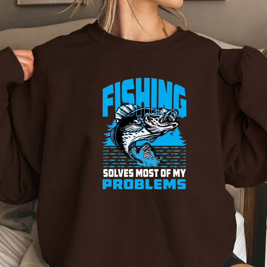 Fishing Problems Sweatshirt, Funny Angler Crewneck, Humorous Fishing Shirt, Outdoor Adventure Pullover, Fisherman Gift, Relaxing Hobby Tee