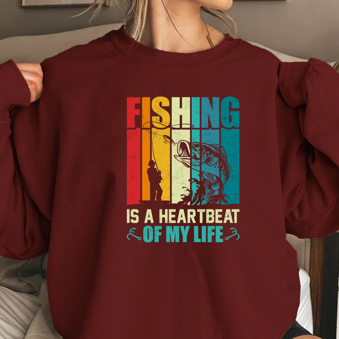 Fishing Is a Beautiful Part of My Life Crewneck Sweatshirt, Angler Graphic Pullover, Outdoor Adventure Shirt, Fisherman Gift, Cozy Tee