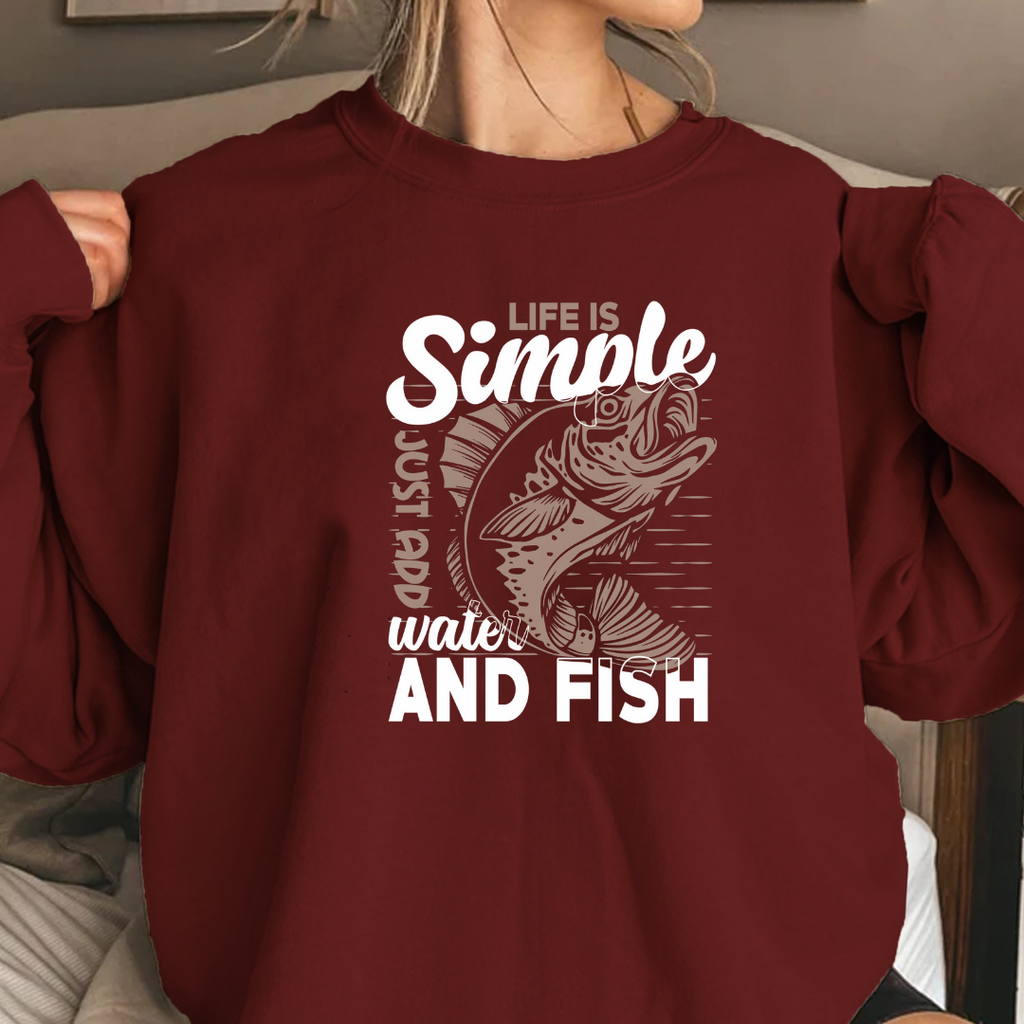 Life Is Just A Hoop Sweatshirt, Vintage Fish Graphic Crewneck, Funny Fishing Shirt, Angler Gift, Outdoor Adventure Pullover, Cozy Tee