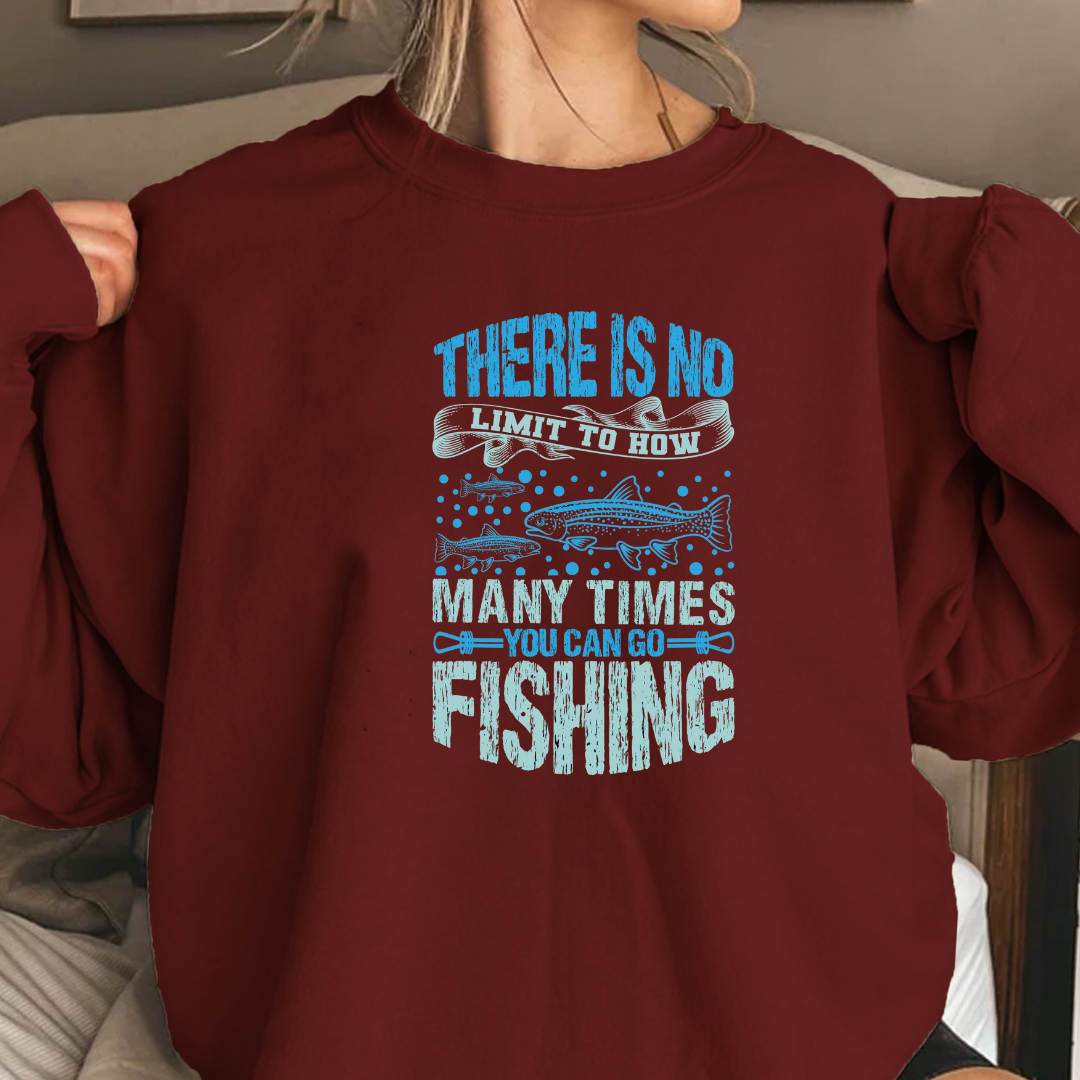 Fishing Crewneck Sweatshirt, Funny Fishing Quote, Go Fishing Graphic, Outdoor Adventure Shirt, Angler Gift, Relaxing Hobby Apparel