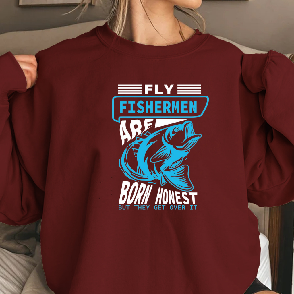 Fishermen Bass Crewneck Sweatshirt, Vintage Blue Fishing Graphic, Retro Angler Pullover, Outdoor Adventure Shirt, Fisherman Gift Tee
