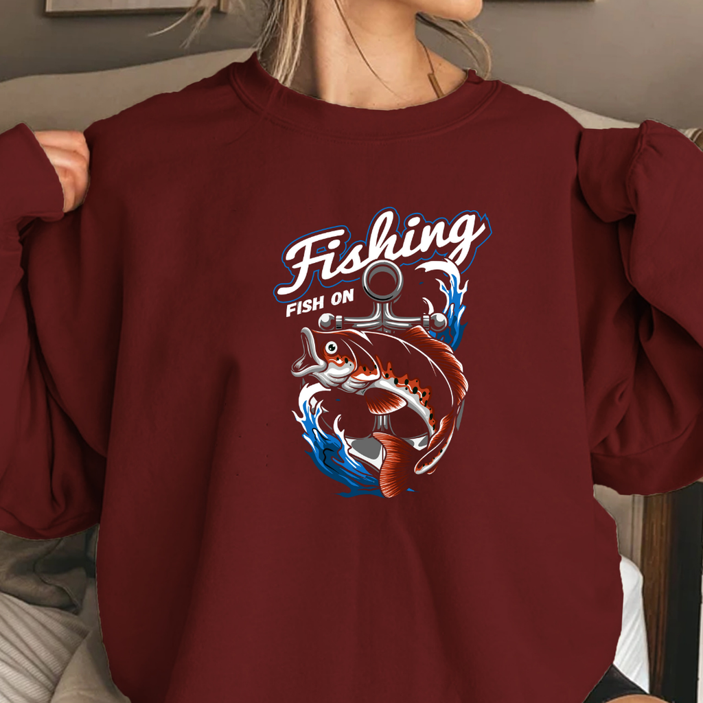 Koi Wave Crewneck Sweatshirt, Japanese Koi Fish Art Design, Asian-Inspired Pullover, Cozy Graphic Sweatshirt, Artistic Fish Gift Tee