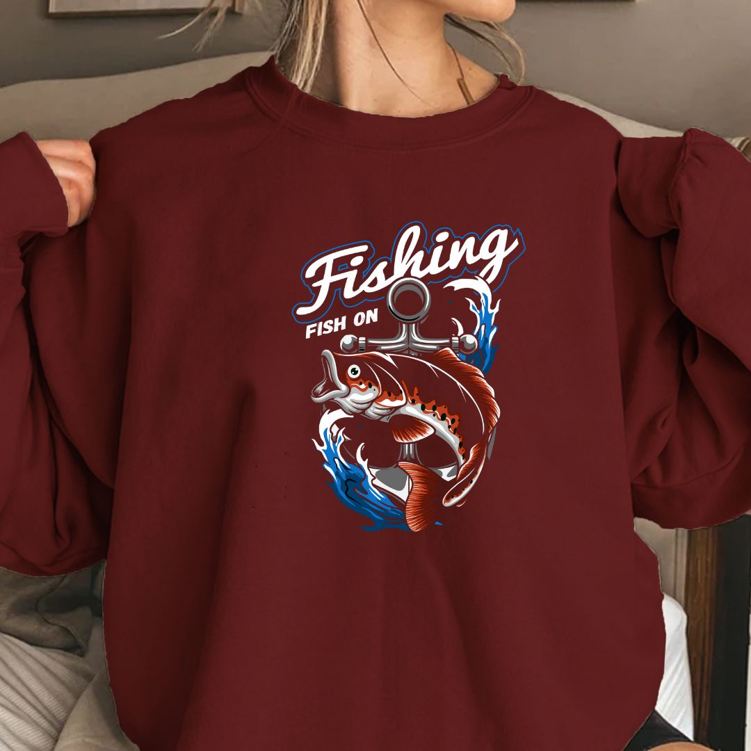 Koi Wave Crewneck Sweatshirt, Japanese Koi Fish Art Design, Asian-Inspired Pullover, Cozy Graphic Sweatshirt, Artistic Fish Gift Tee