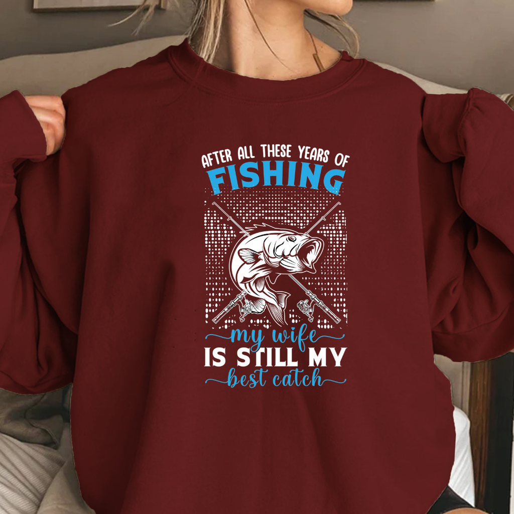 Fishing Crewneck Sweatshirt, "Fishing Is My Only Bad Habit" Graphic, Funny Angler Pullover, Outdoor Adventure Shirt, Fisherman Gift Tee
