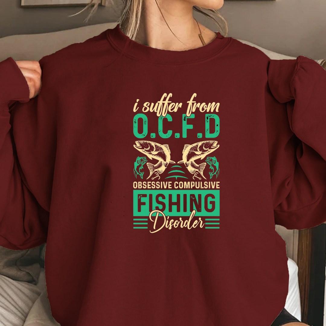 Fishing Crewneck Sweatshirt – O.C.F.D. Coastal Fishing Graphic