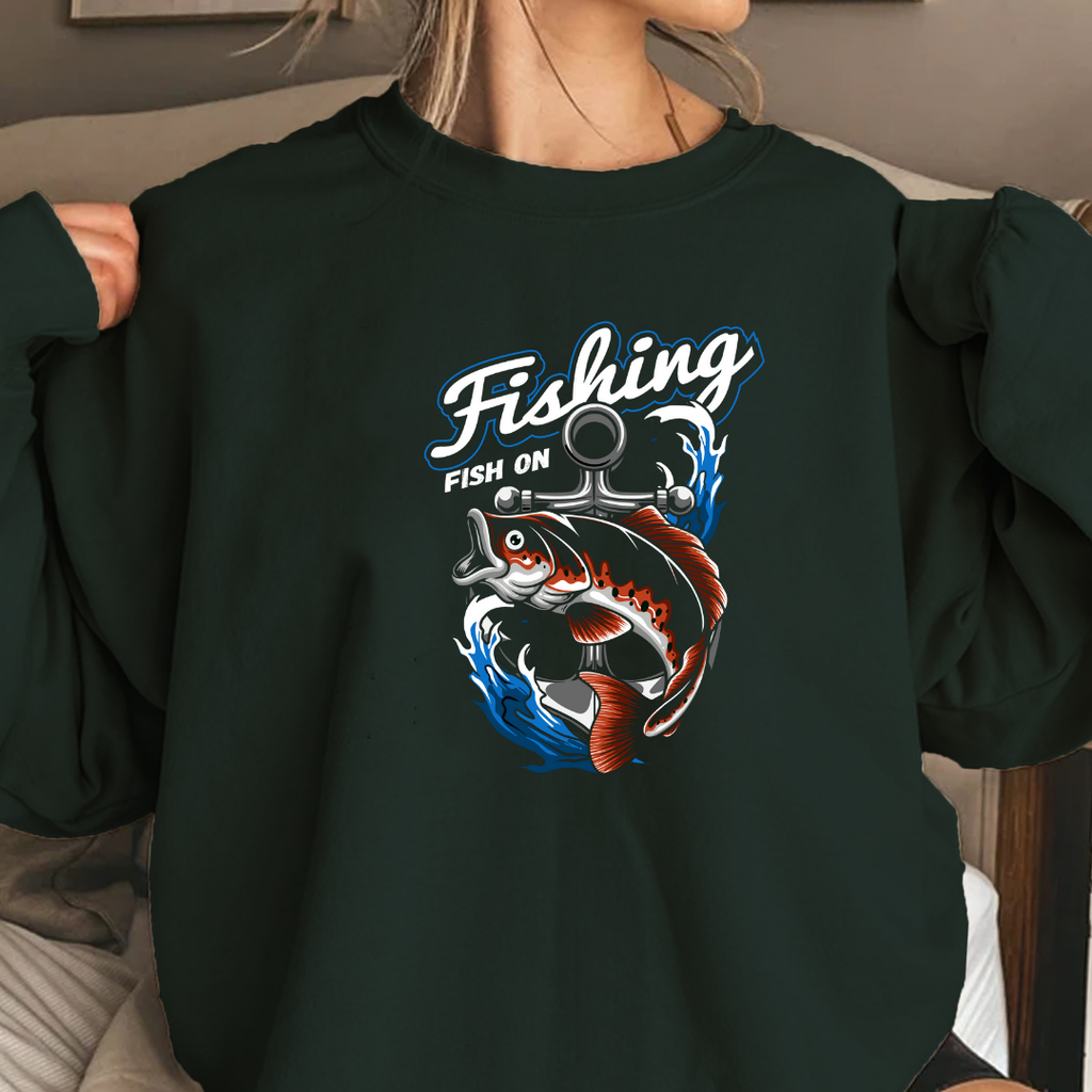 Koi Wave Crewneck Sweatshirt, Japanese Koi Fish Art Design, Asian-Inspired Pullover, Cozy Graphic Sweatshirt, Artistic Fish Gift Tee