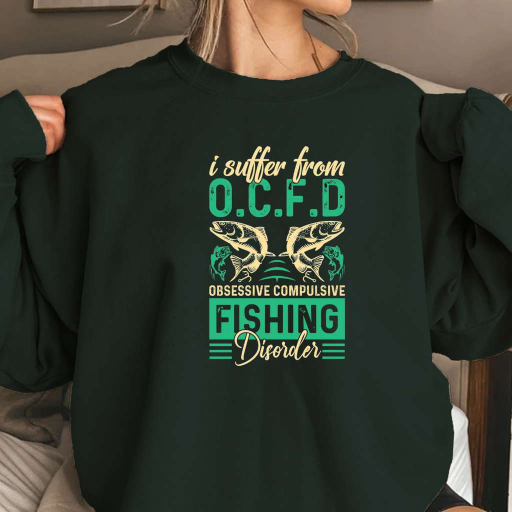 Fishing Crewneck Sweatshirt – O.C.F.D. Coastal Fishing Graphic