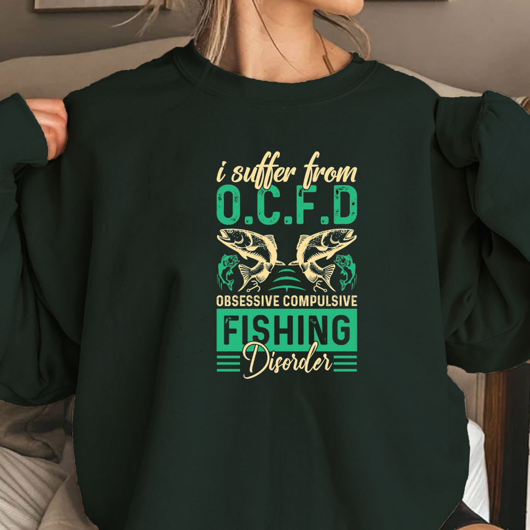 Fishing Crewneck Sweatshirt – O.C.F.D. Coastal Fishing Graphic