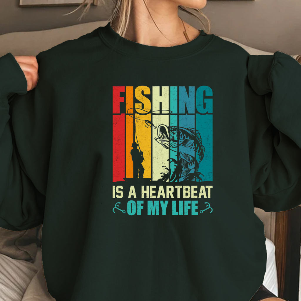 Fishing Is a Beautiful Part of My Life Crewneck Sweatshirt, Angler Graphic Pullover, Outdoor Adventure Shirt, Fisherman Gift, Cozy Tee