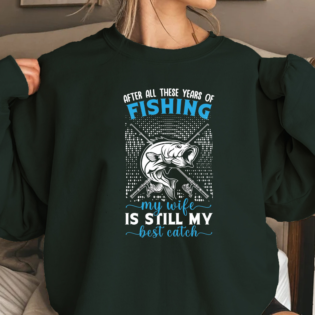 Fishing Crewneck Sweatshirt, "Fishing Is My Only Bad Habit" Graphic, Funny Angler Pullover, Outdoor Adventure Shirt, Fisherman Gift Tee