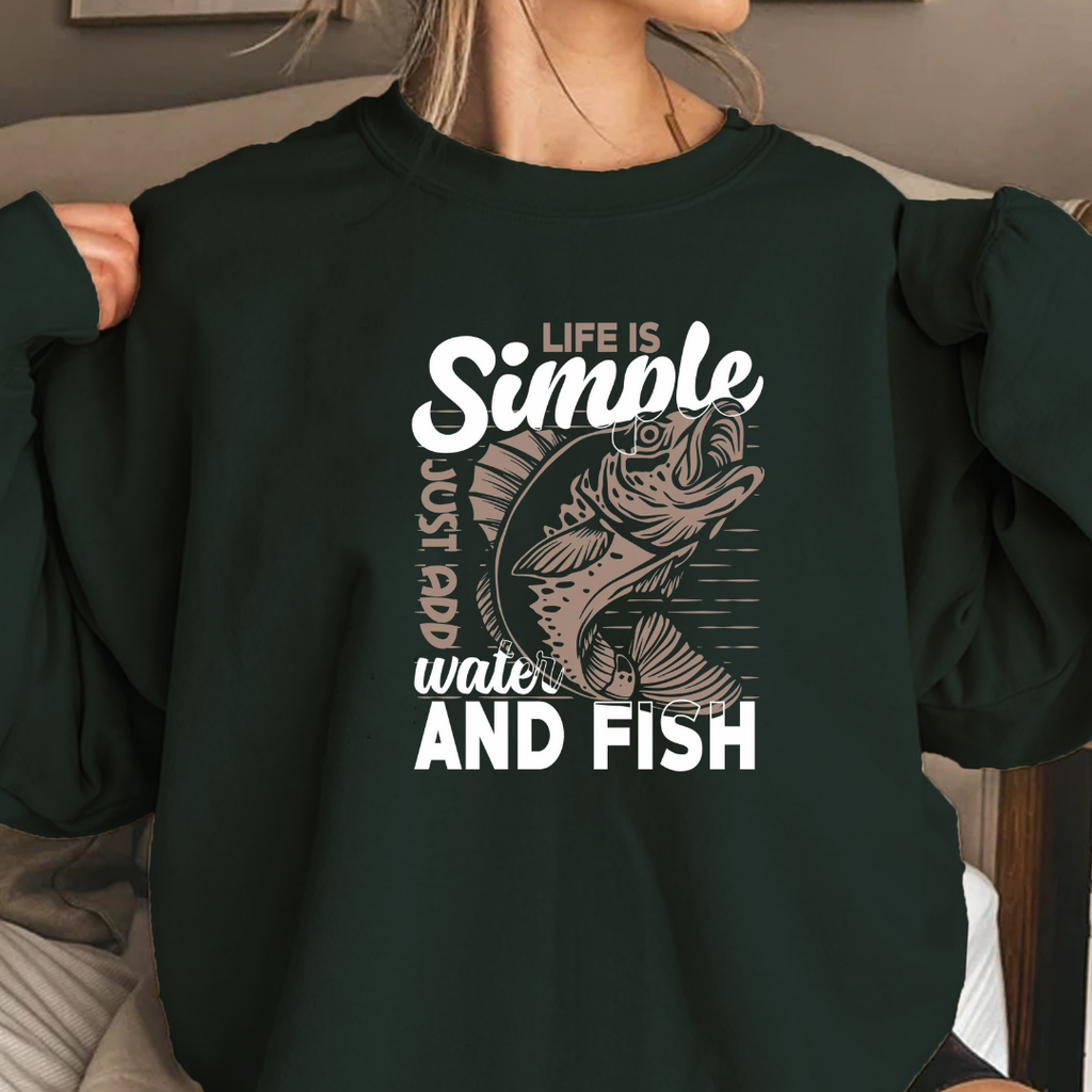 Life Is Just A Hoop Sweatshirt, Vintage Fish Graphic Crewneck, Funny Fishing Shirt, Angler Gift, Outdoor Adventure Pullover, Cozy Tee
