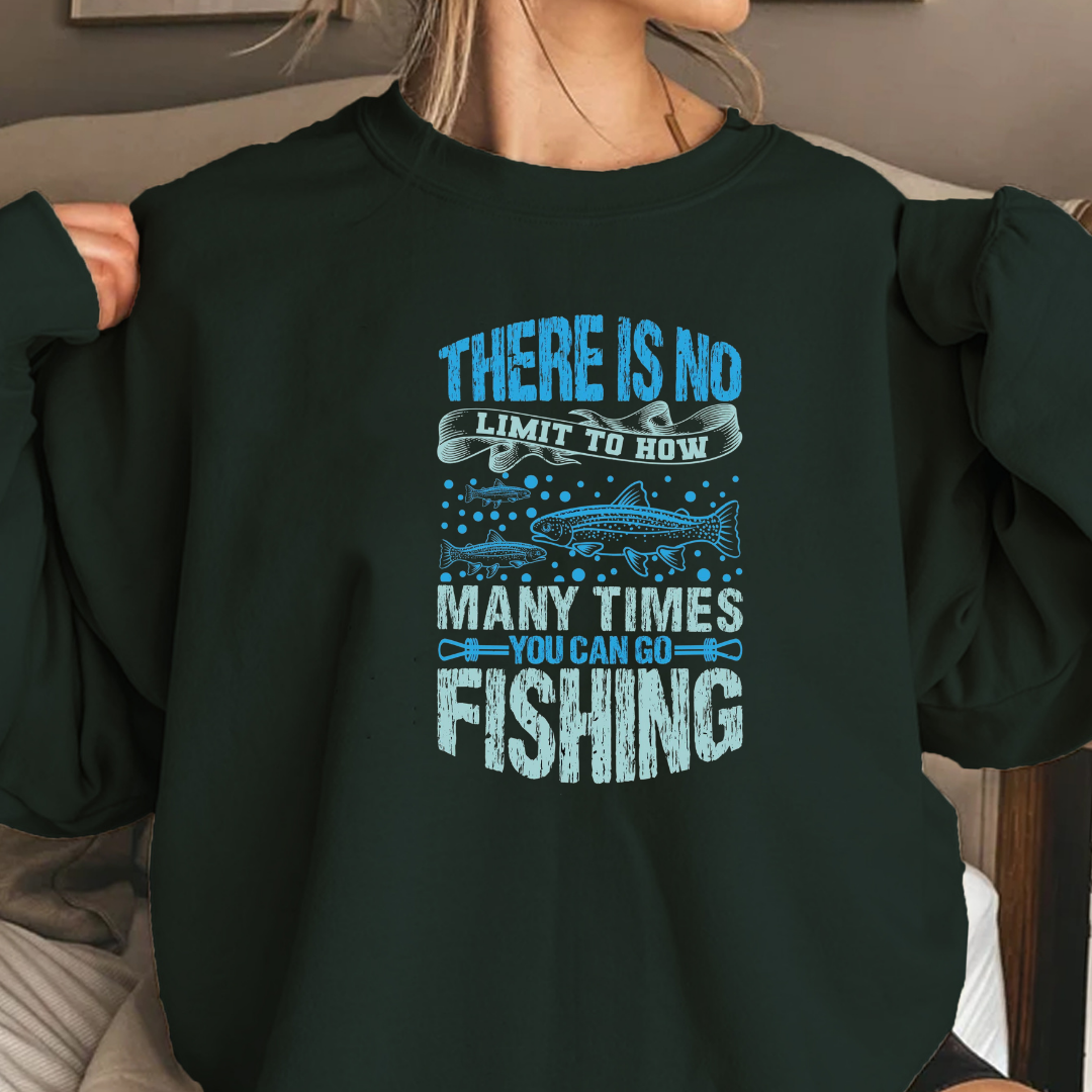 Fishing Crewneck Sweatshirt, Funny Fishing Quote, Go Fishing Graphic, Outdoor Adventure Shirt, Angler Gift, Relaxing Hobby Apparel