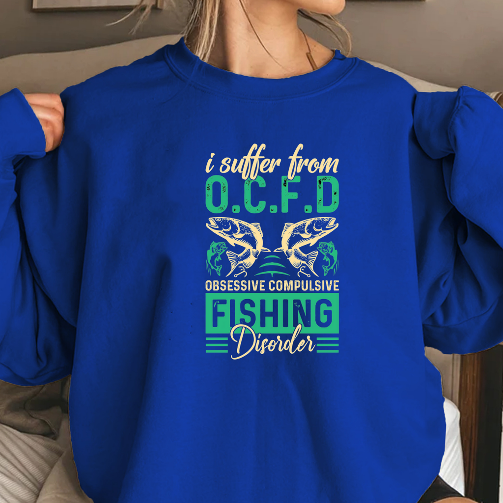 Fishing Crewneck Sweatshirt – O.C.F.D. Coastal Fishing Graphic