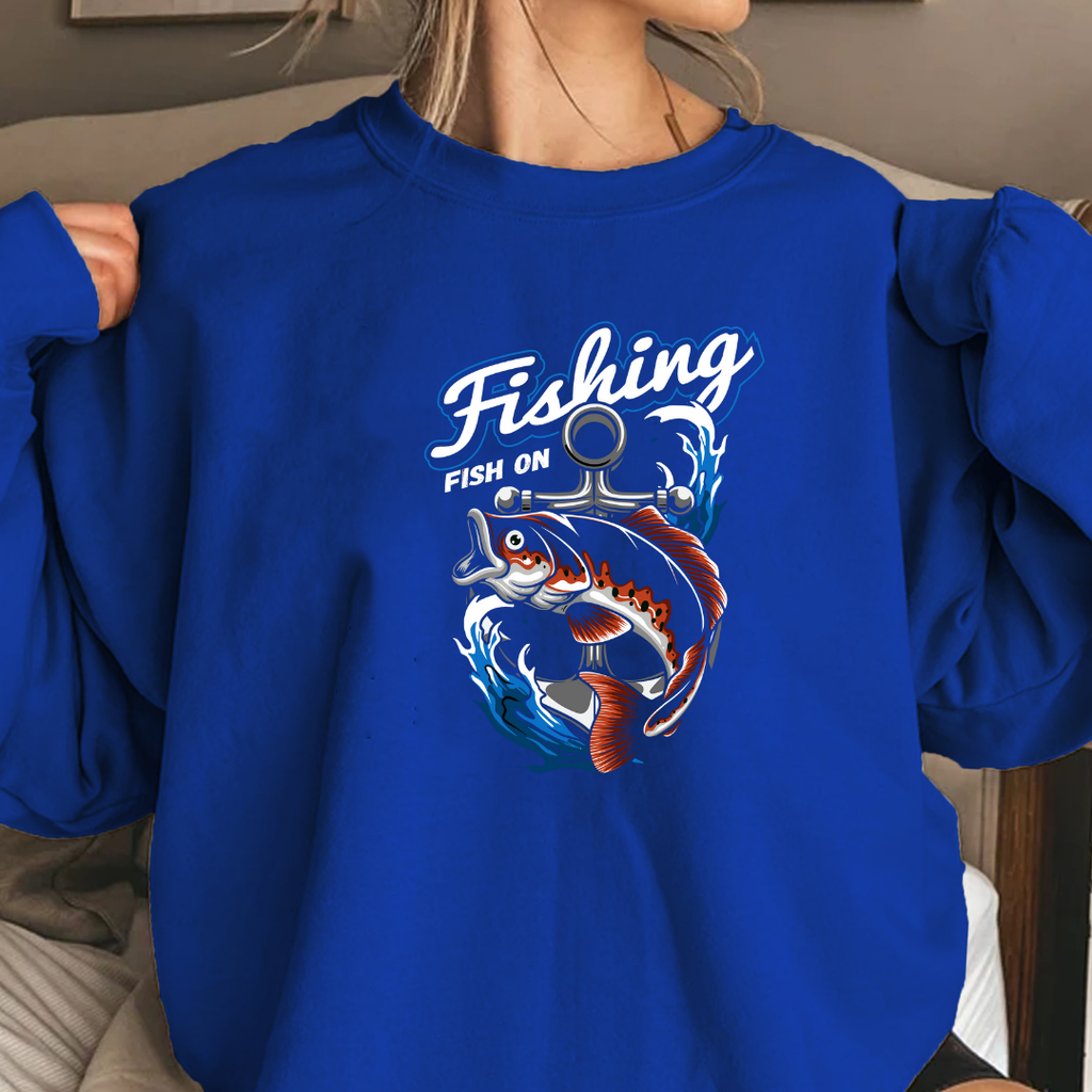 Koi Wave Crewneck Sweatshirt, Japanese Koi Fish Art Design, Asian-Inspired Pullover, Cozy Graphic Sweatshirt, Artistic Fish Gift Tee