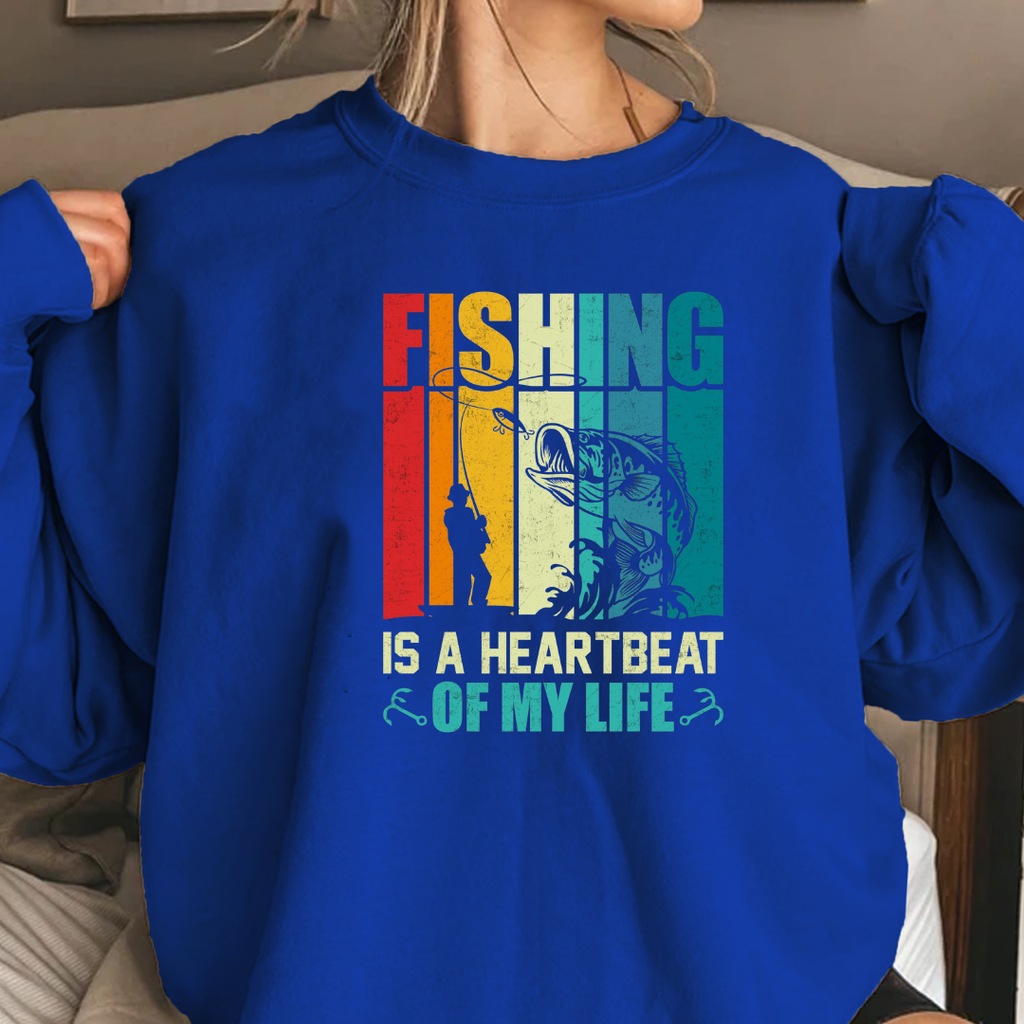 Fishing Is a Beautiful Part of My Life Crewneck Sweatshirt, Angler Graphic Pullover, Outdoor Adventure Shirt, Fisherman Gift, Cozy Tee