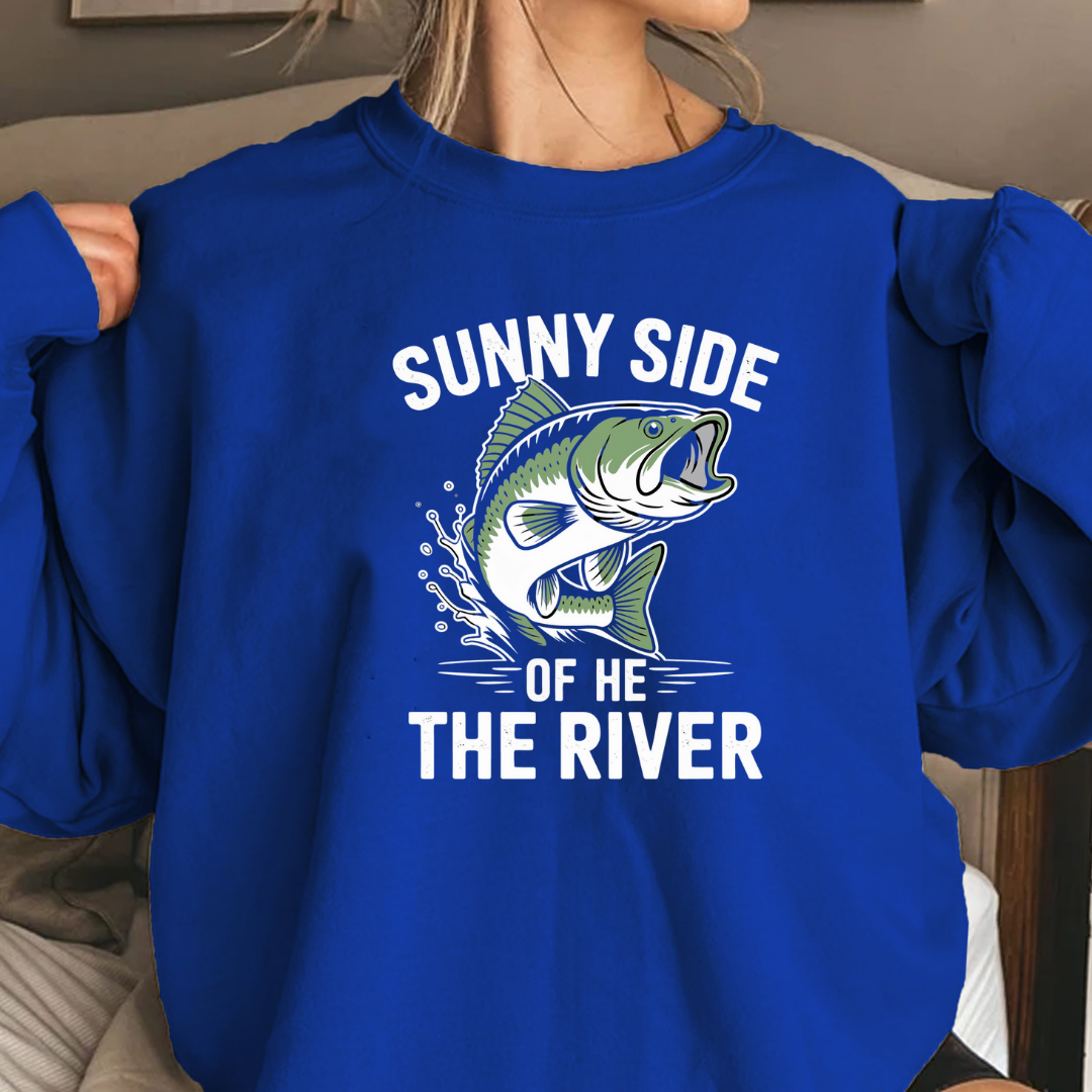 Bass Fishing Crewneck Sweatshirt, Vintage Leaping Bass Graphic, Angler Gift, Retro Fishing Shirt, Outdoor Adventure Pullover, Fisherman Apparel