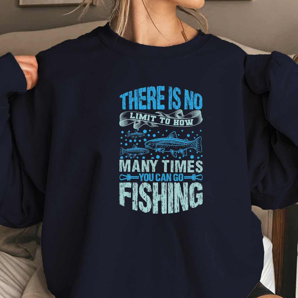 Fishing Crewneck Sweatshirt, Funny Fishing Quote, Go Fishing Graphic, Outdoor Adventure Shirt, Angler Gift, Relaxing Hobby Apparel