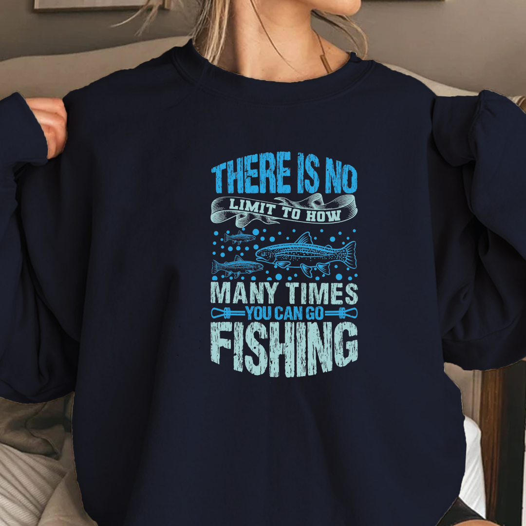 Fishing Crewneck Sweatshirt, Funny Fishing Quote, Go Fishing Graphic, Outdoor Adventure Shirt, Angler Gift, Relaxing Hobby Apparel