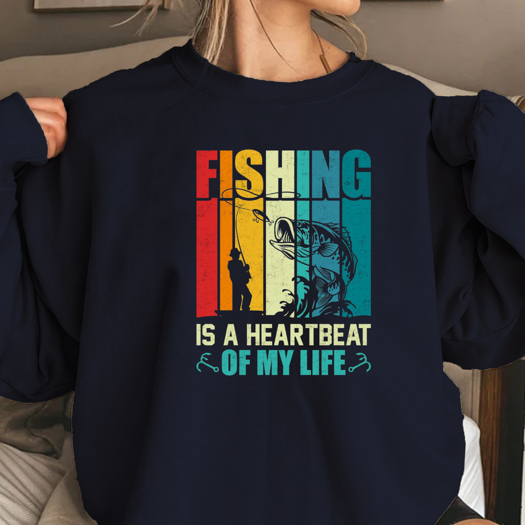 Fishing Is a Beautiful Part of My Life Crewneck Sweatshirt, Angler Graphic Pullover, Outdoor Adventure Shirt, Fisherman Gift, Cozy Tee