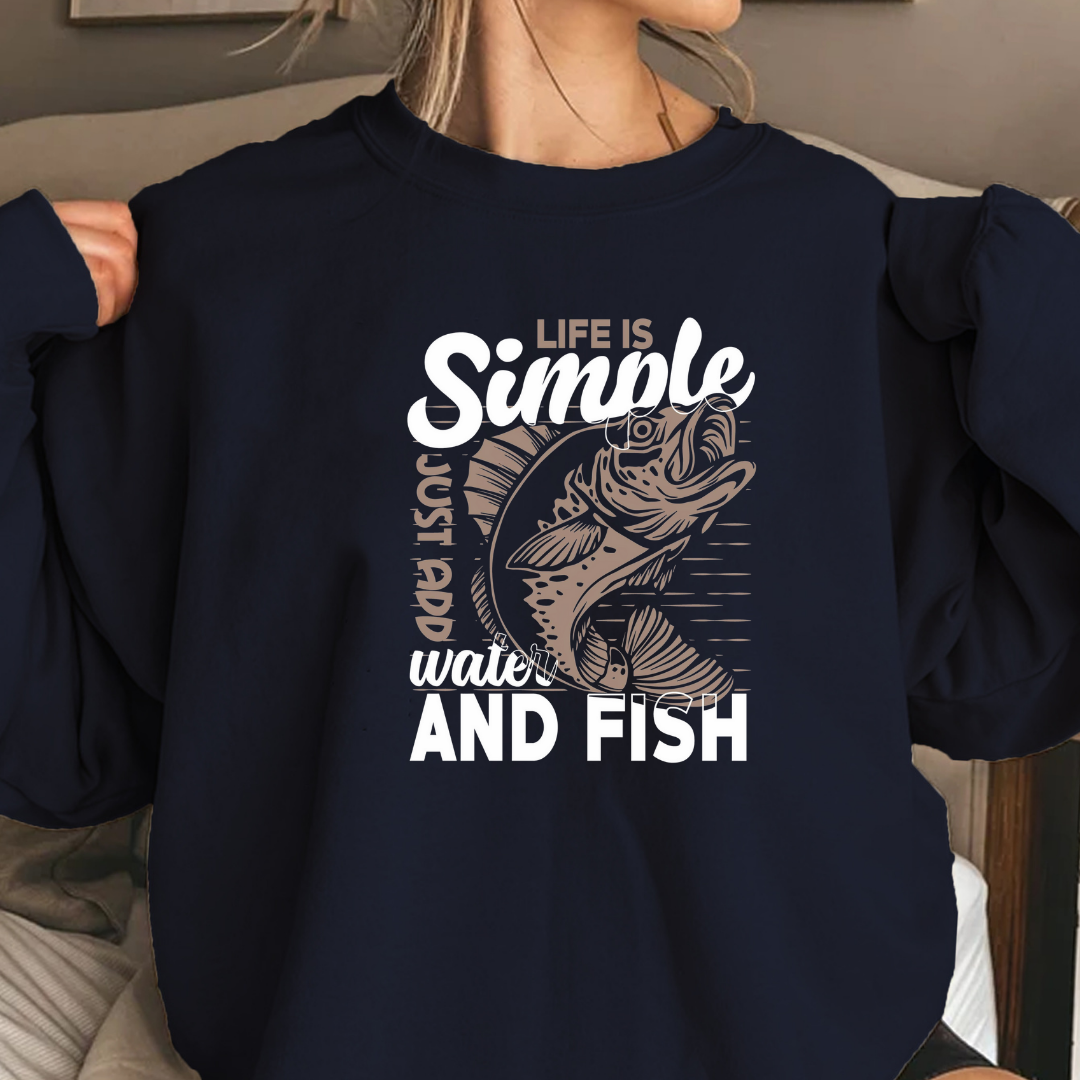 Life Is Just A Hoop Sweatshirt, Vintage Fish Graphic Crewneck, Funny Fishing Shirt, Angler Gift, Outdoor Adventure Pullover, Cozy Tee