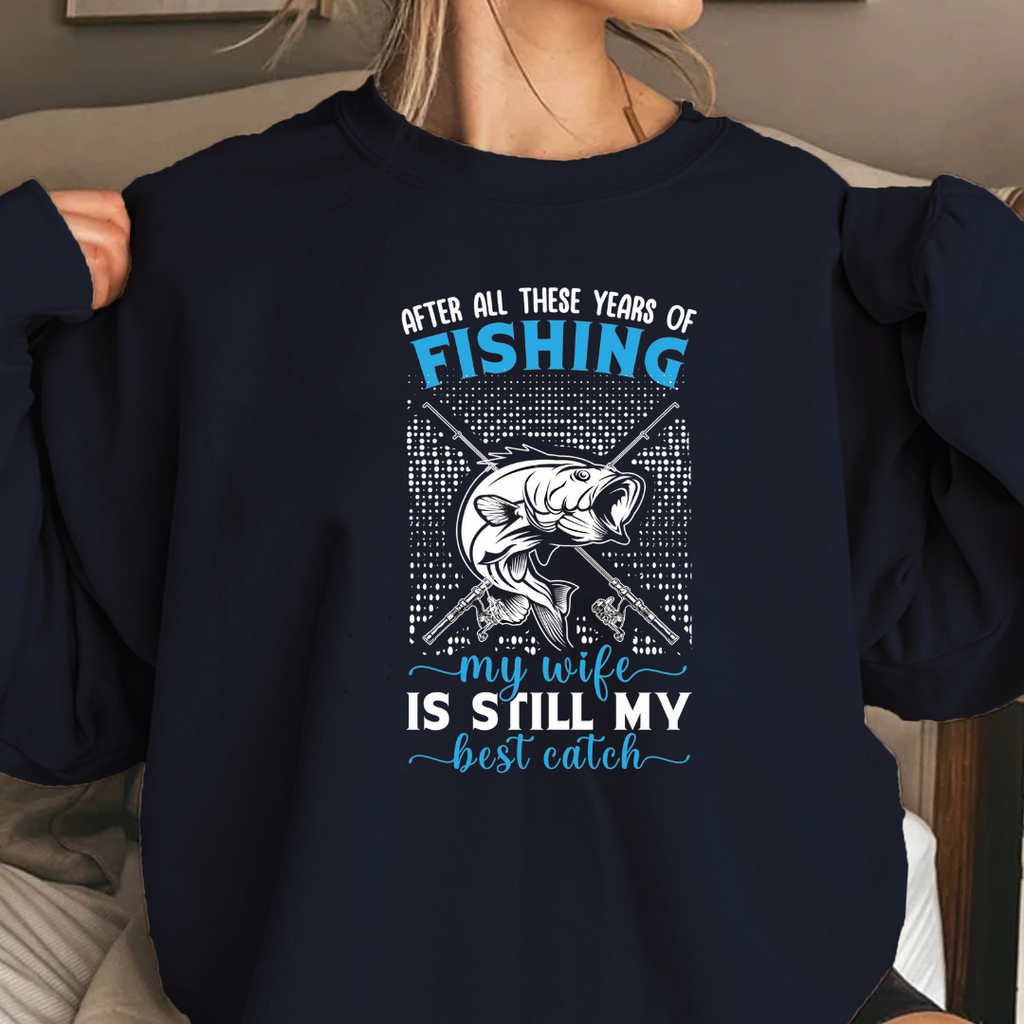 Fishing Crewneck Sweatshirt, "Fishing Is My Only Bad Habit" Graphic, Funny Angler Pullover, Outdoor Adventure Shirt, Fisherman Gift Tee
