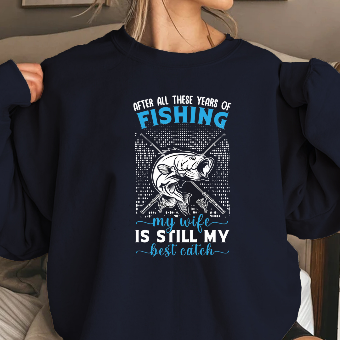 Fishing Crewneck Sweatshirt, "Fishing Is My Only Bad Habit" Graphic, Funny Angler Pullover, Outdoor Adventure Shirt, Fisherman Gift Tee