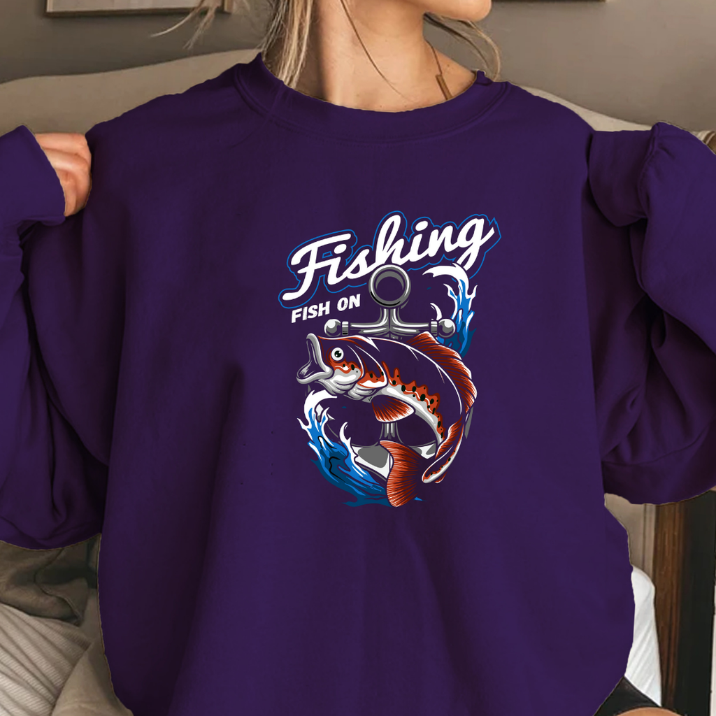 Koi Wave Crewneck Sweatshirt, Japanese Koi Fish Art Design, Asian-Inspired Pullover, Cozy Graphic Sweatshirt, Artistic Fish Gift Tee