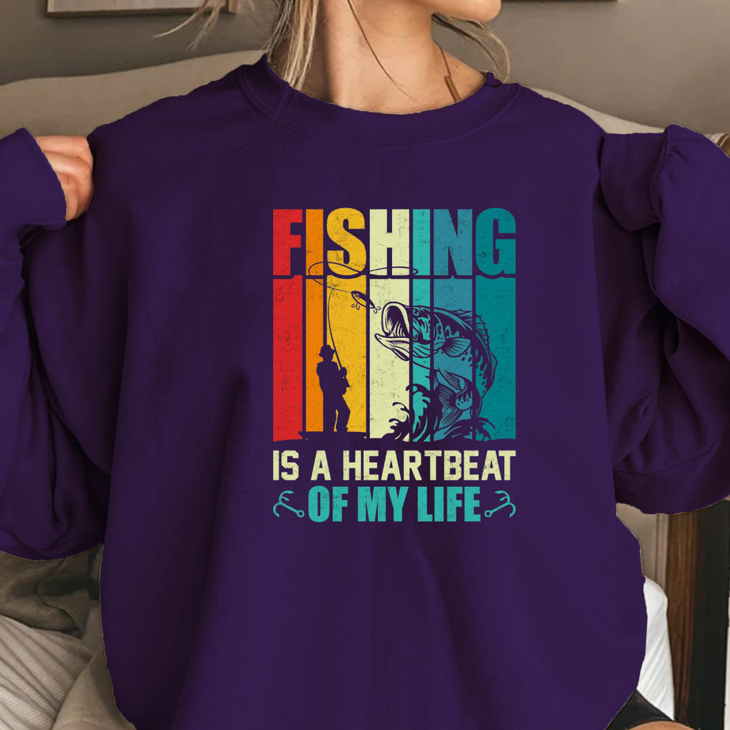 Fishing Is a Beautiful Part of My Life Crewneck Sweatshirt, Angler Graphic Pullover, Outdoor Adventure Shirt, Fisherman Gift, Cozy Tee