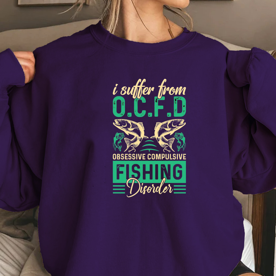 Fishing Crewneck Sweatshirt – O.C.F.D. Coastal Fishing Graphic