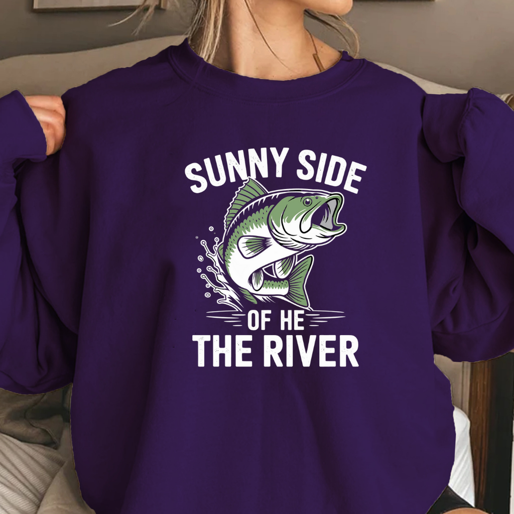 Bass Fishing Crewneck Sweatshirt, Vintage Leaping Bass Graphic, Angler Gift, Retro Fishing Shirt, Outdoor Adventure Pullover, Fisherman Apparel