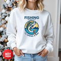Fishing Is My Therapy Crewneck Sweatshirt, Marlin Graphic, Funny Angler Pullover, Outdoor Adventure Shirt, Fisherman Gift, Relaxing Hobby Tee