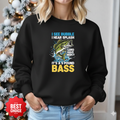 Bass Fishing Crewneck Sweatshirt, "I See Bubble Bass" Graphic, Funny Angler Shirt, Outdoor Adventure Pullover, Fisherman Gift, Retro Fishing Tee