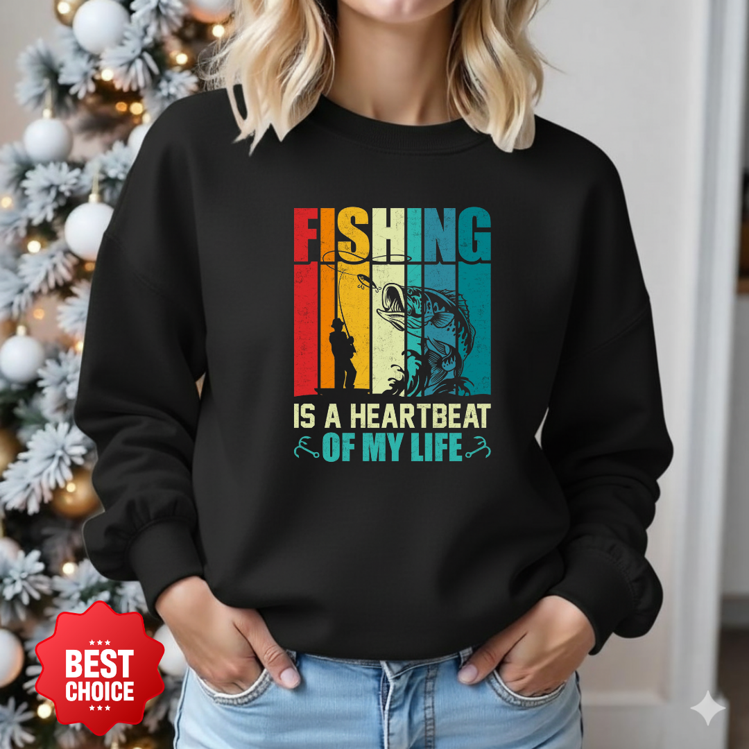 Fishing Is a Beautiful Part of My Life Crewneck Sweatshirt, Angler Graphic Pullover, Outdoor Adventure Shirt, Fisherman Gift, Cozy Tee