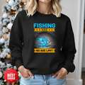 Fishing Has No Age Limit Crewneck Sweatshirt, Vintage Angler Graphic, Retro Fishing Pullover, Outdoor Adventure Shirt, Fisherman Gift Tee