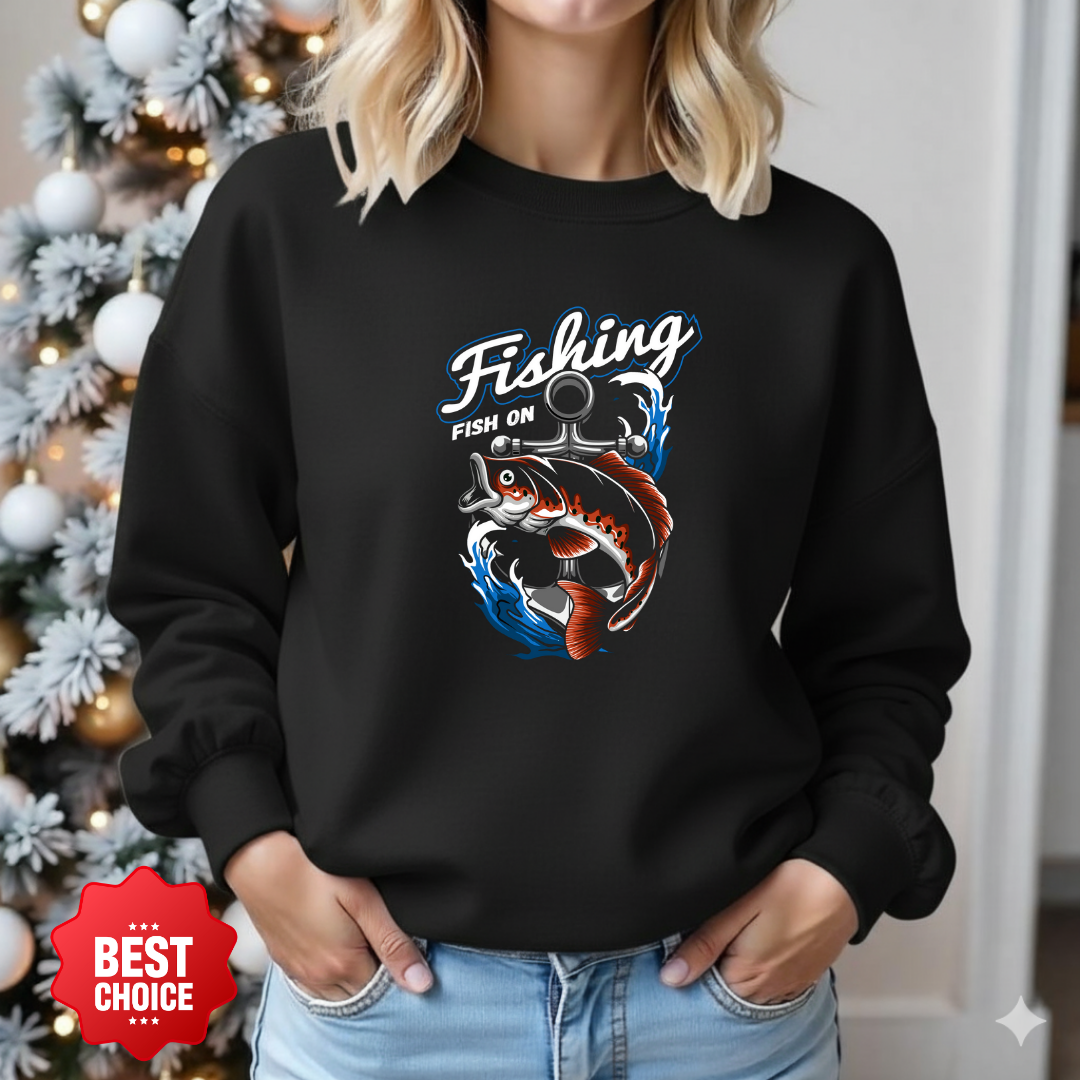 Koi Wave Crewneck Sweatshirt, Japanese Koi Fish Art Design, Asian-Inspired Pullover, Cozy Graphic Sweatshirt, Artistic Fish Gift Tee