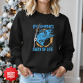 Fishing Is A Way Of Life Crewneck Sweatshirt, Angler Graphic Pullover, Outdoor Adventure Shirt, Fisherman Gift, Relaxing Hobby Tee